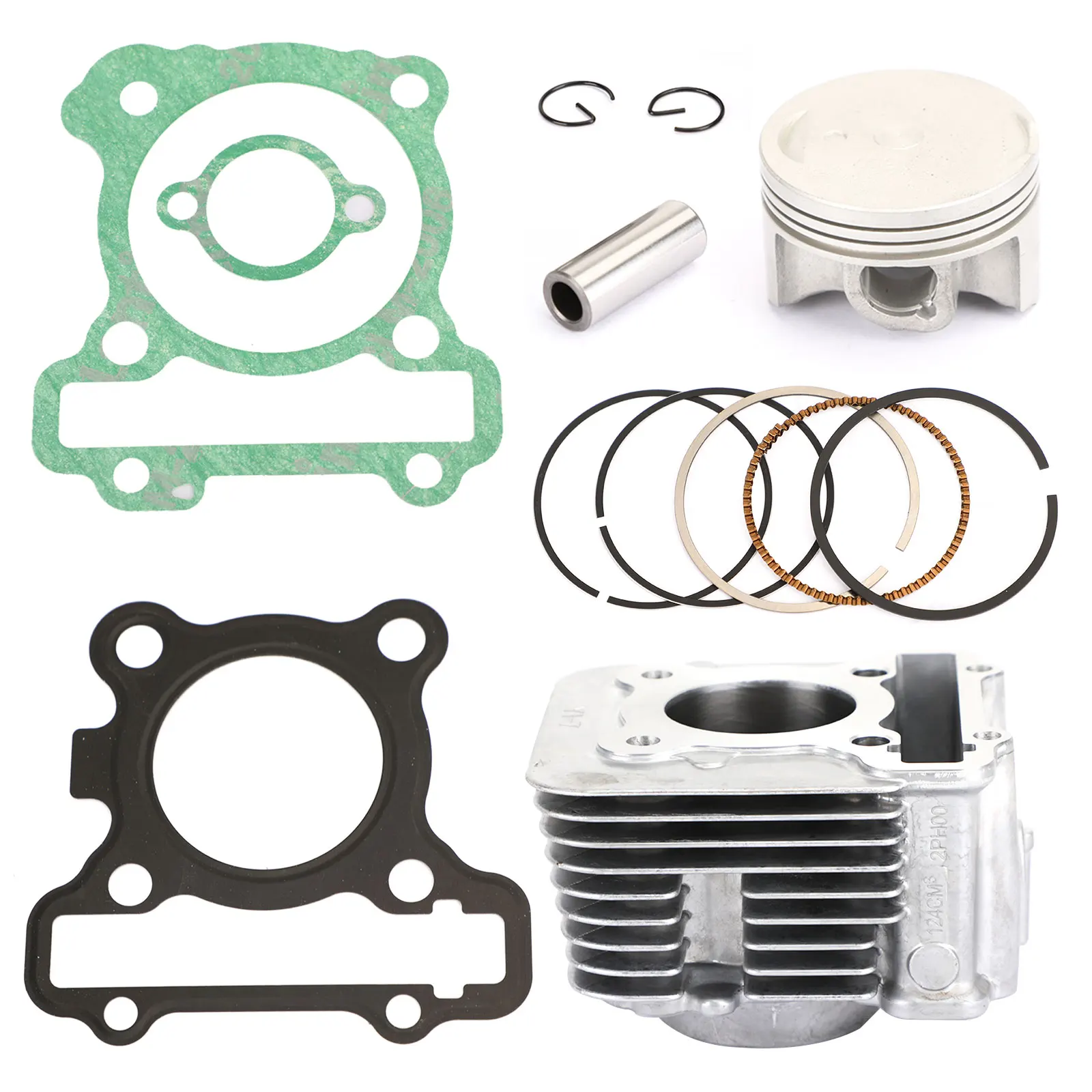 

400cc 52.4mm Cylinder Piston Rings Gaskets Kit For Yamaha LTS 125C MIO M3 MIOi 125 Standard Bore