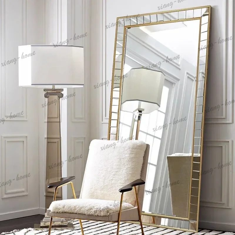 PG Customized European full-body mirror living room large size high-value floor-to-ceiling cloakroom home fitting mirror