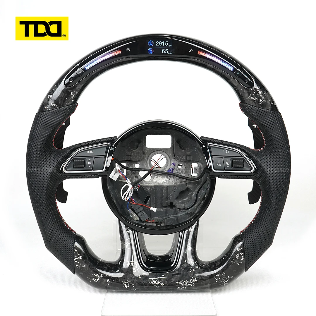 TDD Forged Carbon Fiber Galaxy Pro II LED Steering Wheel for Audi Q5 A3 A4 B9 B8 S3 S4 RS3 RS4