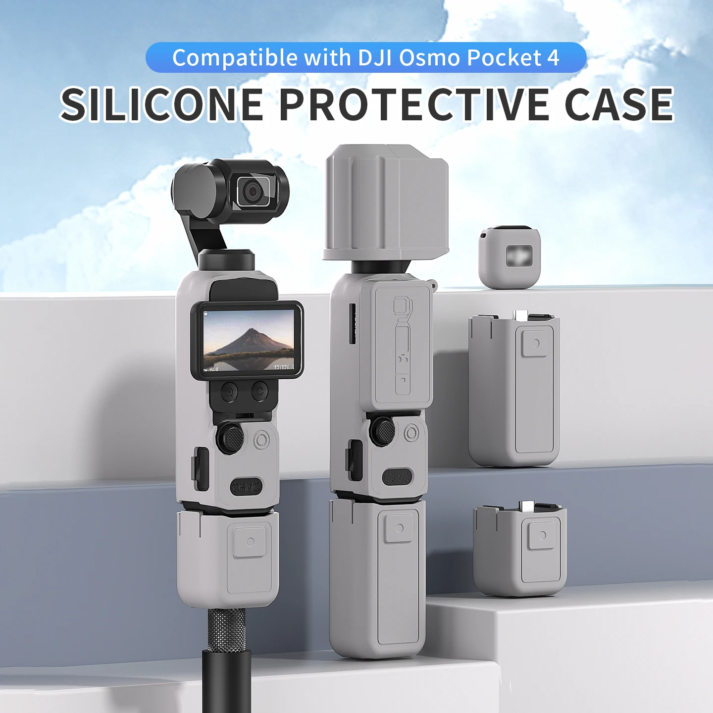 Silicone Cover for Pocket 4 Soft Flexible Washable Lens Cup Protector Sleeve for Pocket 4 Skin for DJI Osmo Pocket 4 Accessories
