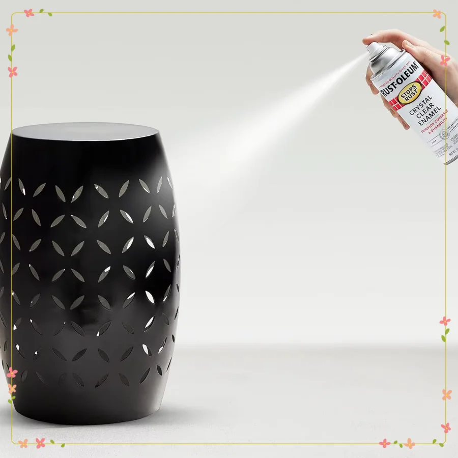 

Прозрачная глянцевая аэрозольная краска Rust Stop | 12 унций Metal Protect High Shine DIY