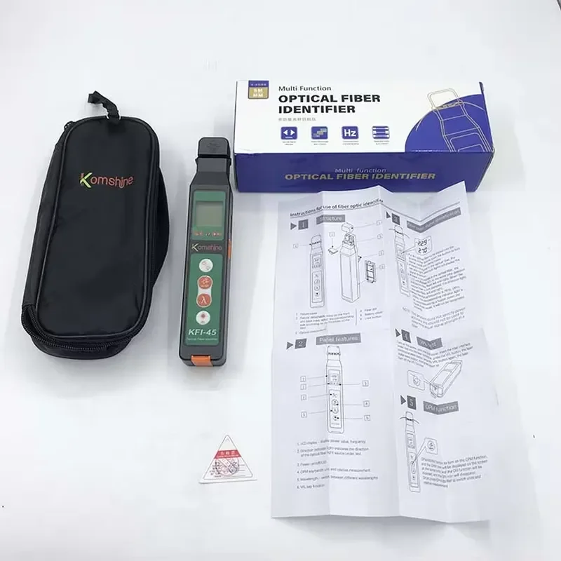 Komshine KFI-45 Optical Fiber Traffic Identifier 10mW Visual Fault Locator OPM Optical Power Meter for Gpon Network FTTH Use