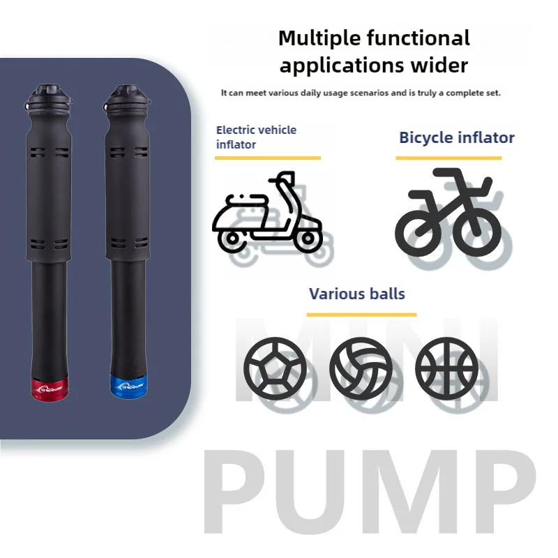 Tirepower Portable Bicycle Pump High Pressure With Hose MTB Road Bike Schrader Presta Valve Cycling Inflator