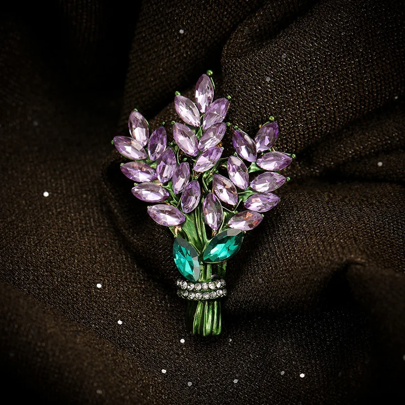 MINWEEN Version Classic Lavender Brooch Flower Brooch Accessories Mother's Day Gift Wholesale