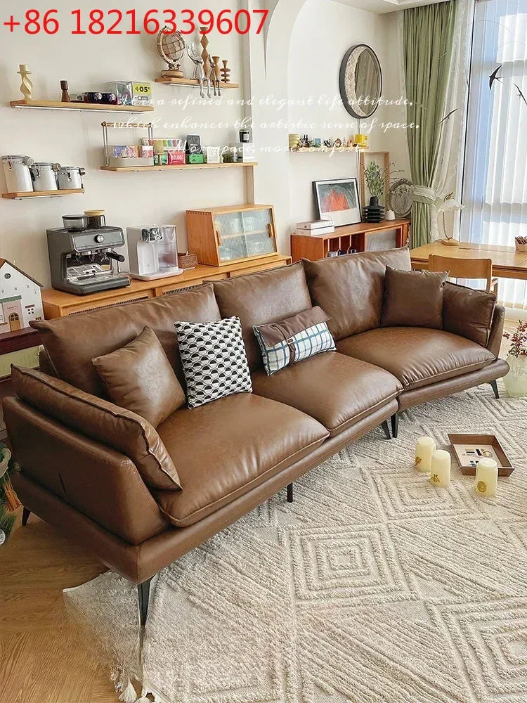 

Кожаная дизайнерская модель TAO Home Living Room из натуральной кожи первого слоя, черная, в стиле ретро