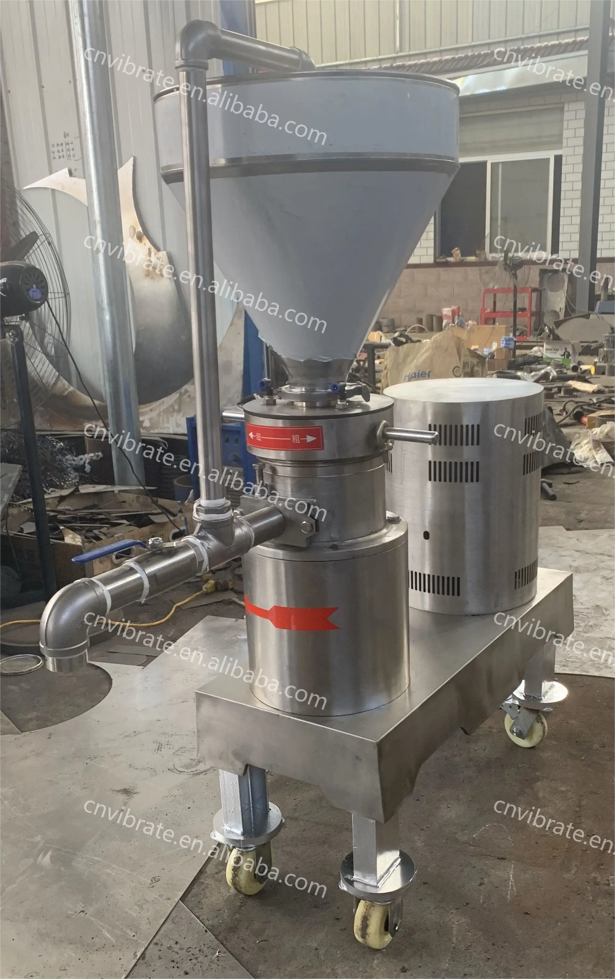 VBJX Food Grade Industrial Vertical Stator and Rotor Fruit Vegetable Puree Peanut Butter Make Making Colloid Mill Machine