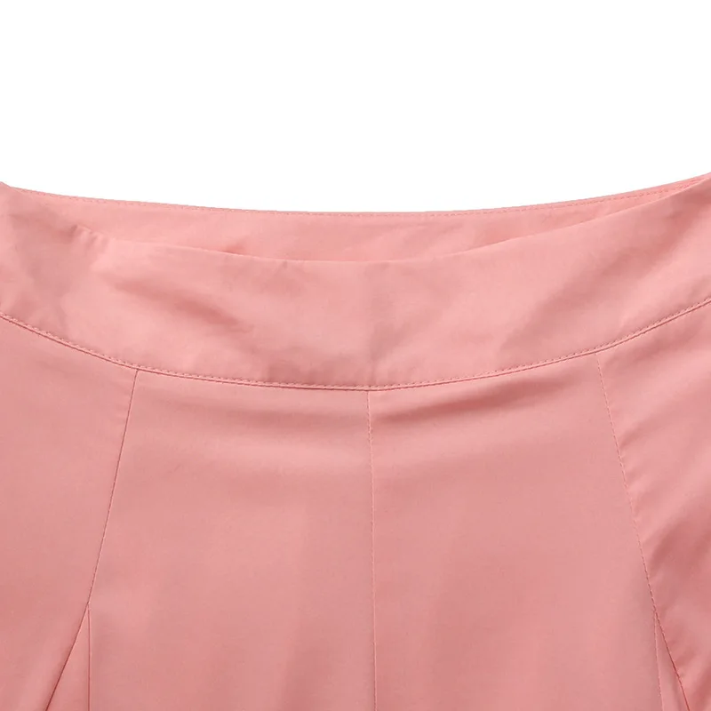 Women's Thin Trousers Zipper Wide Legs Solid Color High Waist Elegant Spring Office Commuting Simple Versatile Casual Pants