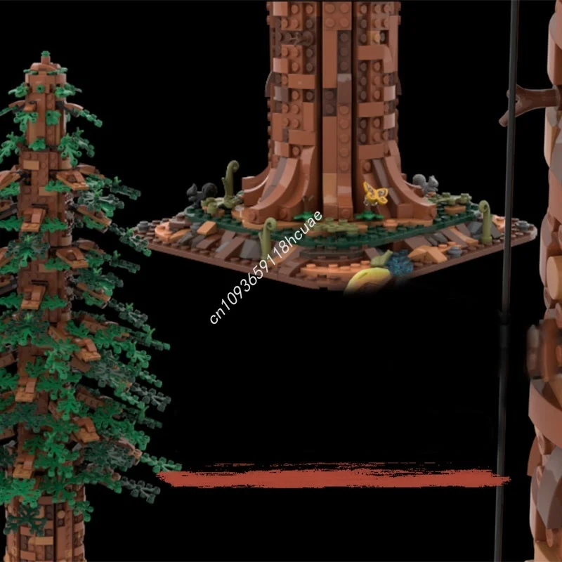 3129 قطعة MOC شجرة الخشب الأحمر الترتر Sp أيقونات نموذج اللبنات العمارة اللعب تجميع DIY بها بنفسك التعليم هدية الكريسماس للأطفال