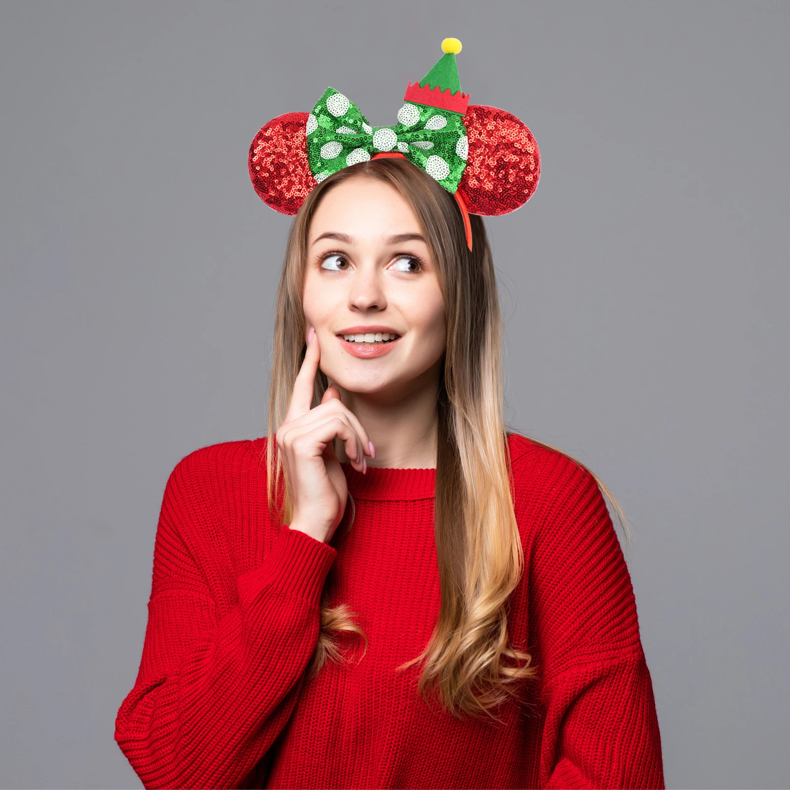 Merry Christmas Mickey Mouse Ears Headband Festival Carnival Party Hair Headwear For Baby Girls Women Headband Kids Accessories view 6
