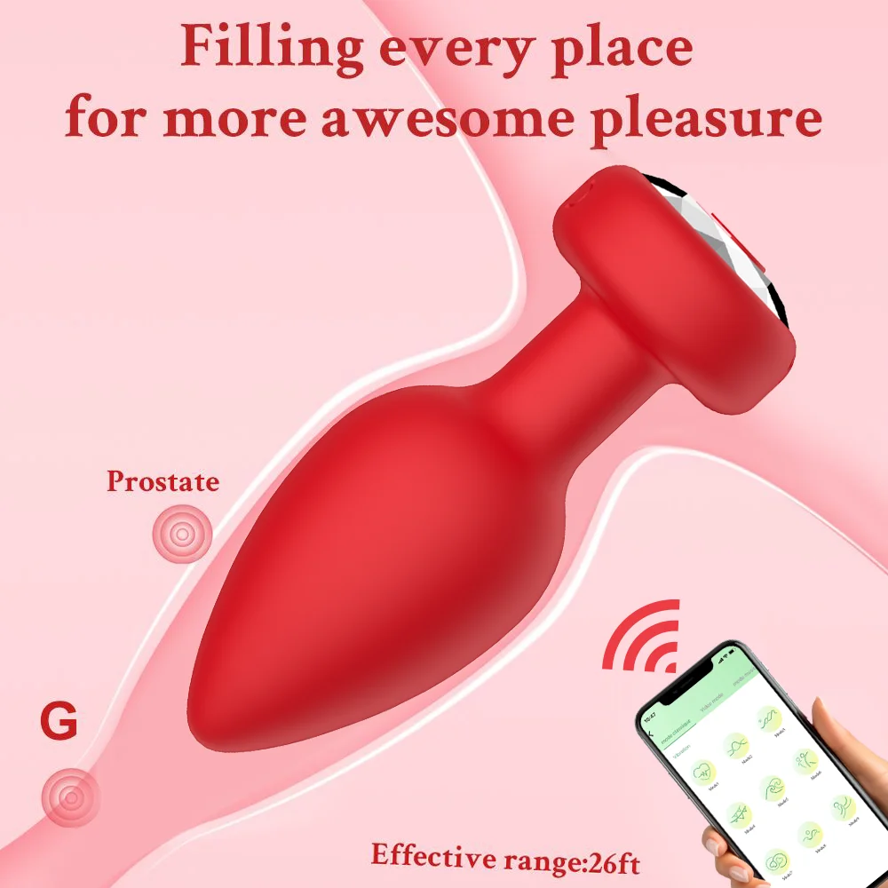 9 سرعات المكونات الشرج هزاز بعقب المكونات البروستاتا تهتز مدلك APP التحكم عن بعد الإناث معدات الاستمتاع واللعب الجنسي للنساء الرجال