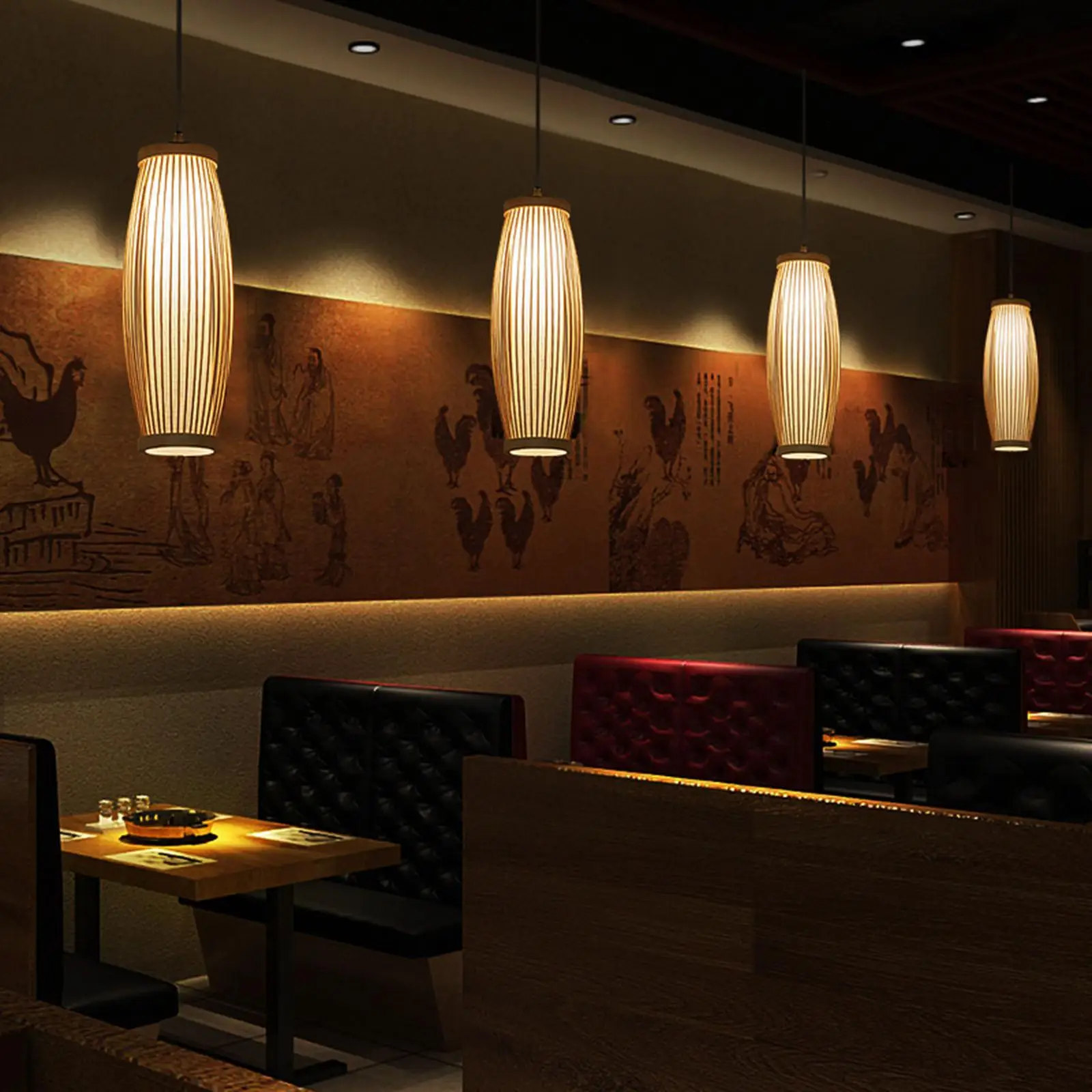 Decorative Pendant Lamp Without Woven Ceiling Lamp for Tea Room