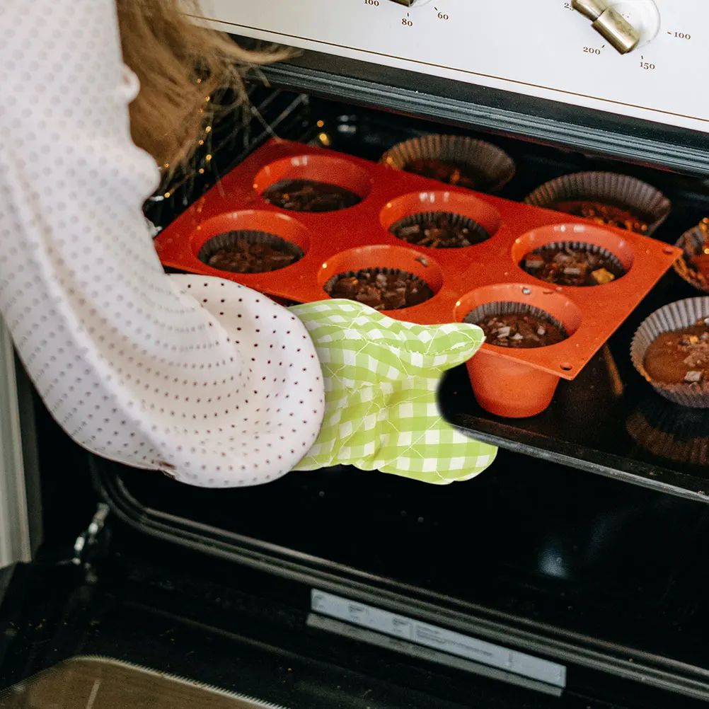 

4 Pcs Cartoon Gloves Cooking Mitts Heat Resistant Kitchen for Oven Heat-resistant