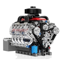 Mini V8 Engine Kit Running,Teenagers Physics Science Experiment Model, Great Gift For Kids And Adults