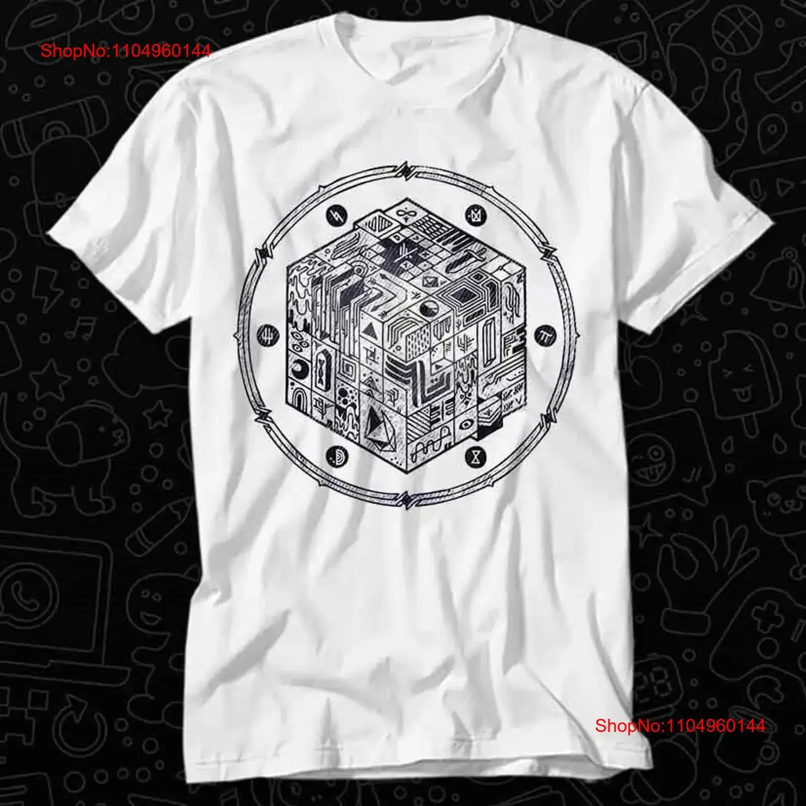 تي شيرت مكعب روبيك المصري رغبة الزمن والمكان للنساء عتيق مغسول قليلاً، أزياء مريحة للجنسين #1