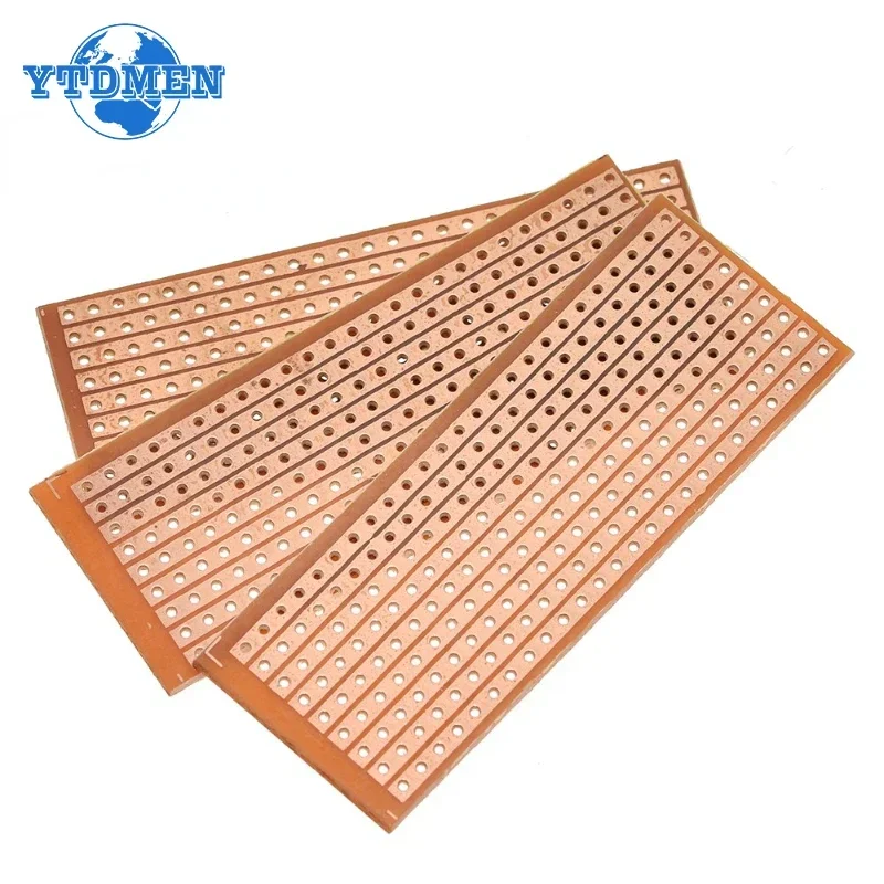 10pcs PCB Board 2.5x6.4cm Single Side PCB Board DIY Universal Experiment Matrix Circuit Board Single Row Continuou Hole 25x64mm