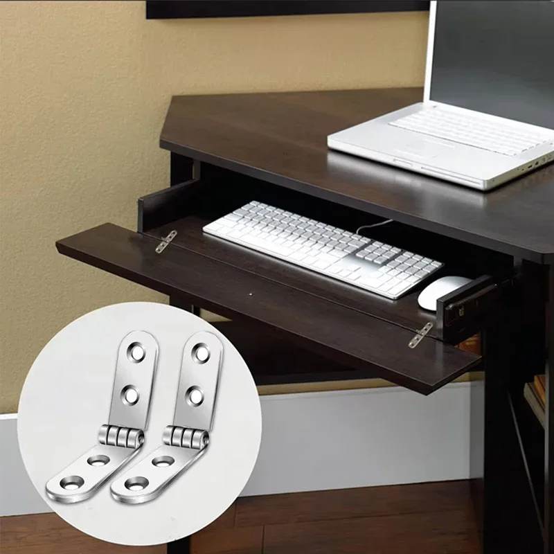 Dobradiças aparafusadas com aba dobrável de 180 graus, 2 peças para máquina de costura, dobradiça de porta de armário, acessórios de hardware de móveis