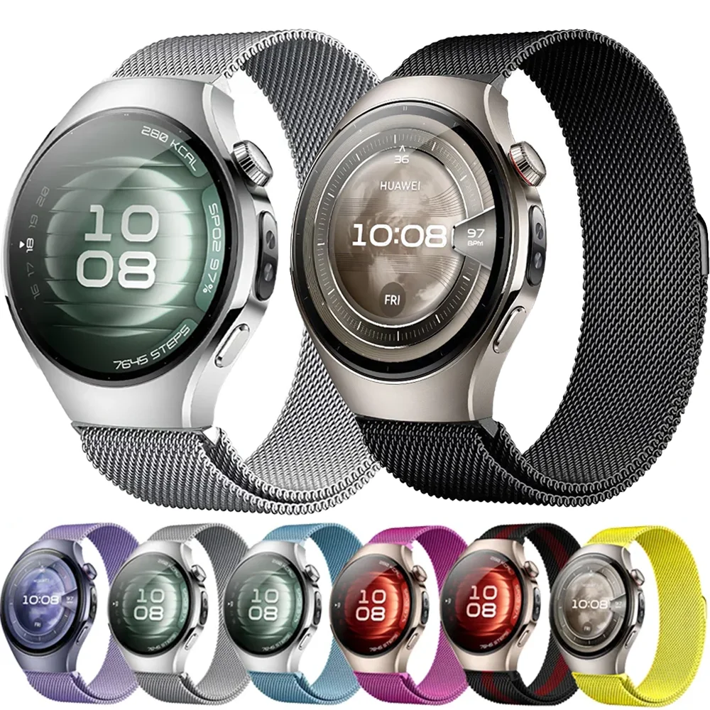 Bracelet milanais magnétique 22mm 20mm pour Huawei Watch 5 GT6 GT5-4-3 46mm, bracelet pour Huawei Watch GT Runner 2 Ultimate 2