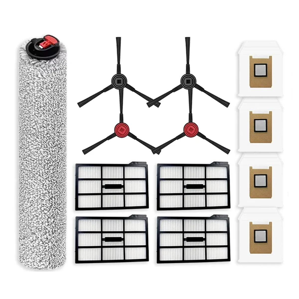 A97G متوافق مع ملحقات Omni E25 / E28، فرشاة جانبية رئيسية، فلتر Hepa، كيس غبار، ممسحة دوارة