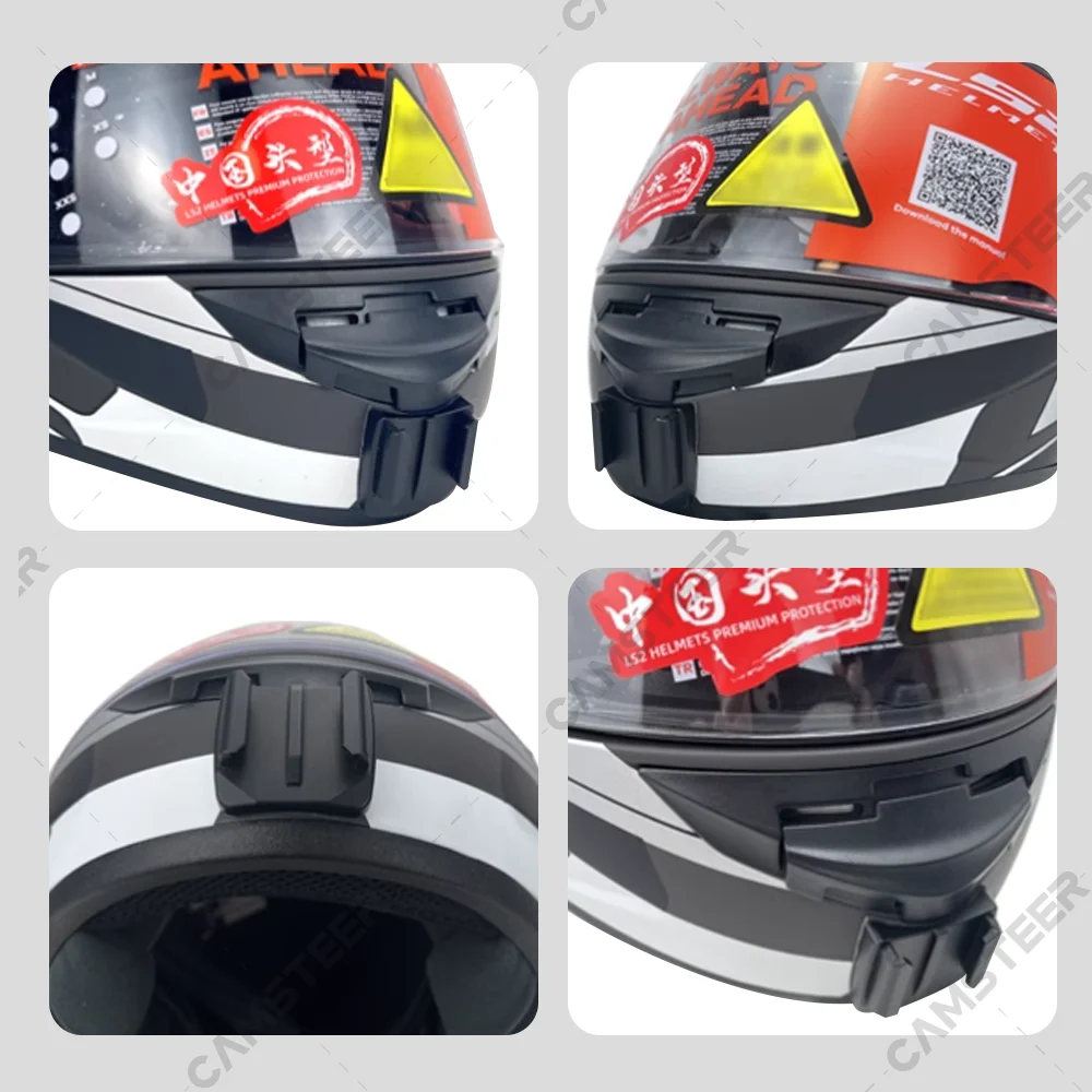 LS2 FF352 Customized Helmet Chin Mount for GoPro12 11 10 9 DJI Action3/4 Insta360 Ace pro X4 X3 Action Camera Accessories