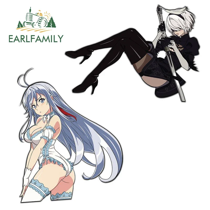 

EARLFAMILY 13cm for Anime Sexy Car Stickers Windows Laptop Motorcycle Decal Funny Graffiti RV JDM VAN Car Accessories Sticker