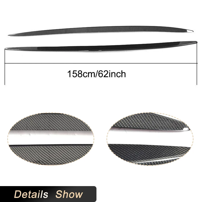 2PCS Carbon Fiber Side Skirts Bumper Aprons Spoiler For Alfa Romeo Giulia Sedan 4 Door 2015-2017 Add On Style Side Skirts FRP