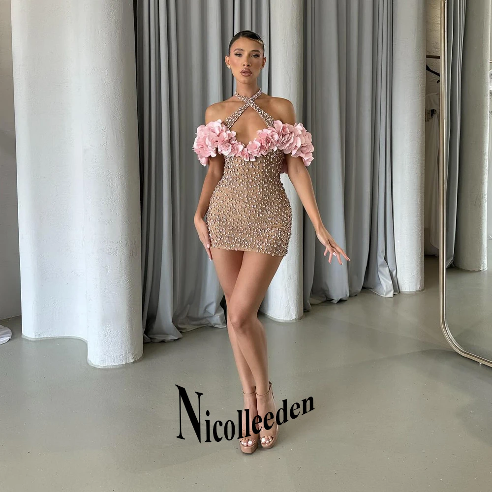 aliexpress homecoming dresses V-neck Orange Beaded Tulle Ruffles Sequin Prom Dresses main image 0