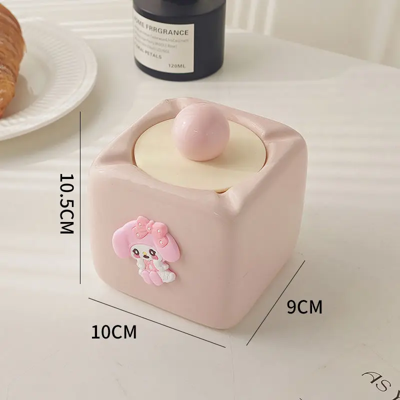 

Sanrios милая пепельница My Melody Kawaii пепельница для дома, офиса, гостиной, модная домашняя печать, креативный хит продаж, подарок на день рождения