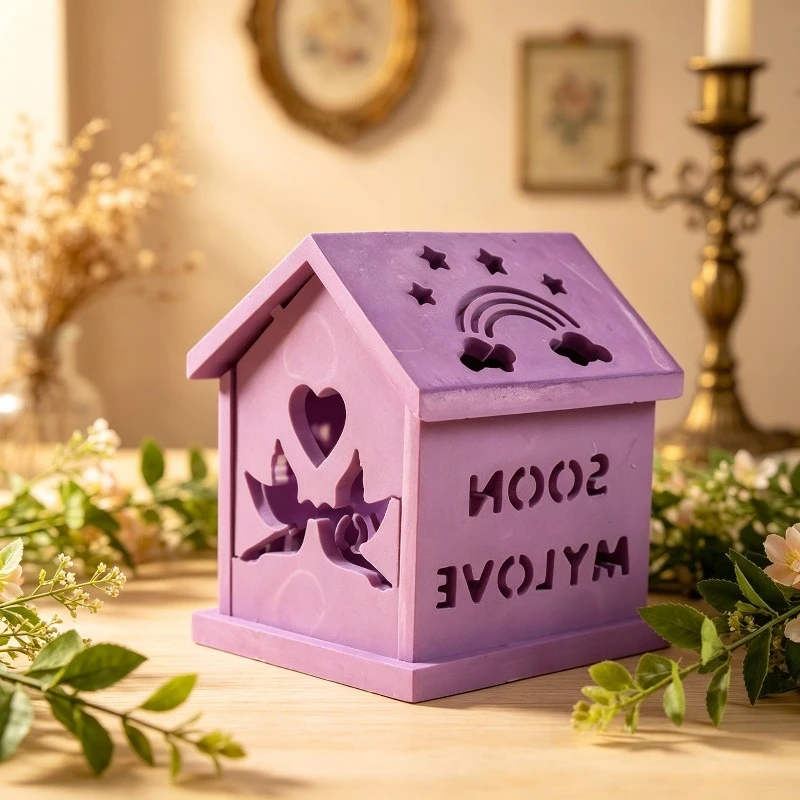 Resin silicone molds, modular house split silicone molds, desktop art decorative houses, DIY casting molds