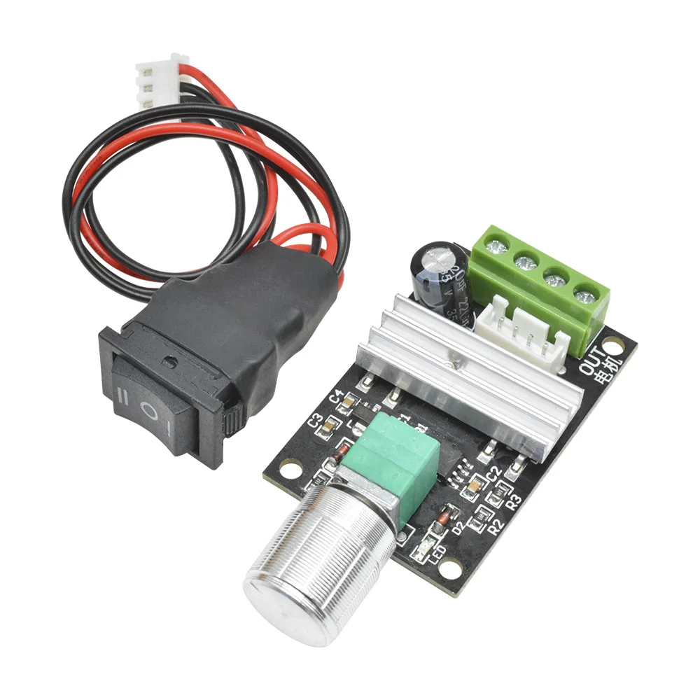 DC 6V 12V 24V 28V 3A 80W DC Motor Speed Controller PWM Speed Adjustable Reversible Switch 1203BB DC Motor Driver Reversing