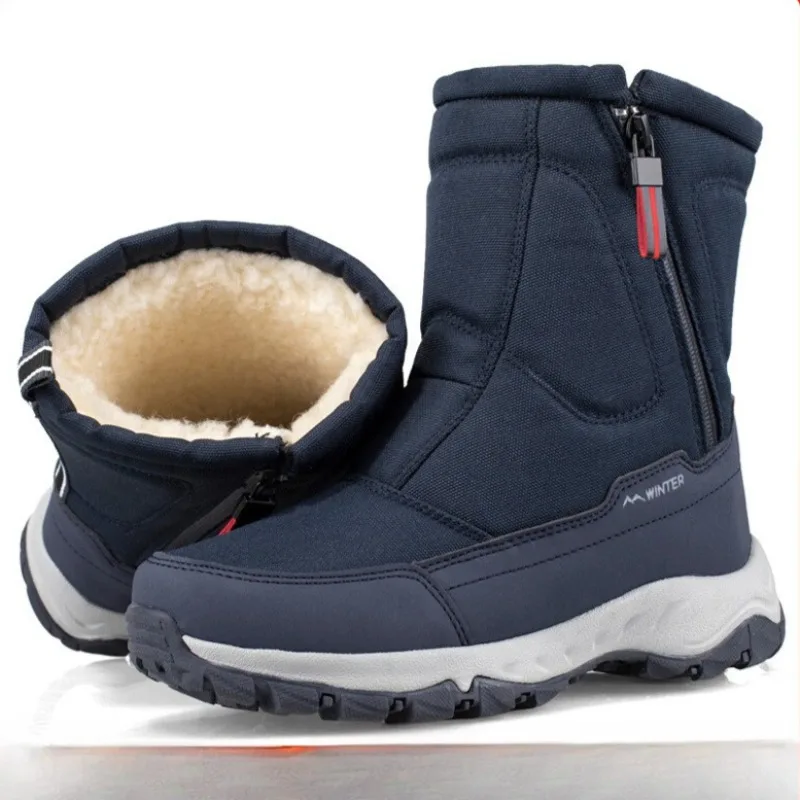 

Unisex Cotton Boots Winter Plush Warm Snow Boots Fashion Casual High Top Boots Non-slip Platform Boot Couple Winter Cotton Shoes