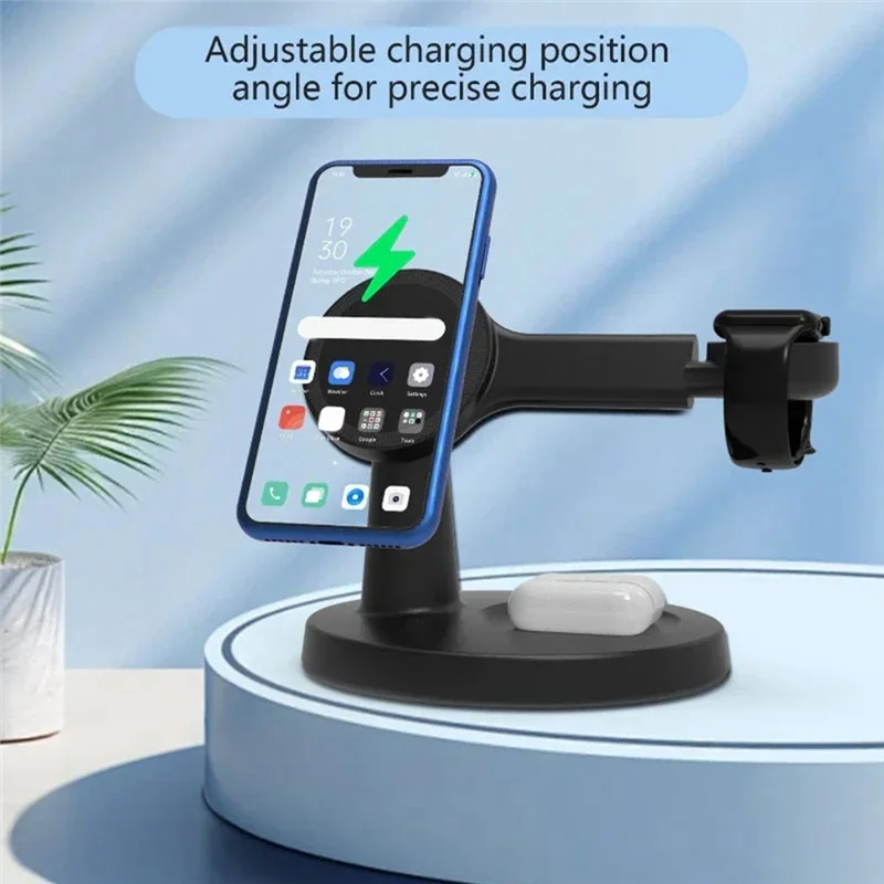 -BOFF 3 In 1 Magnetic Wireless Charger Stand For Iphone 16 15 14 Pro Max  Watch 9 8  Pro Fast Charging Station