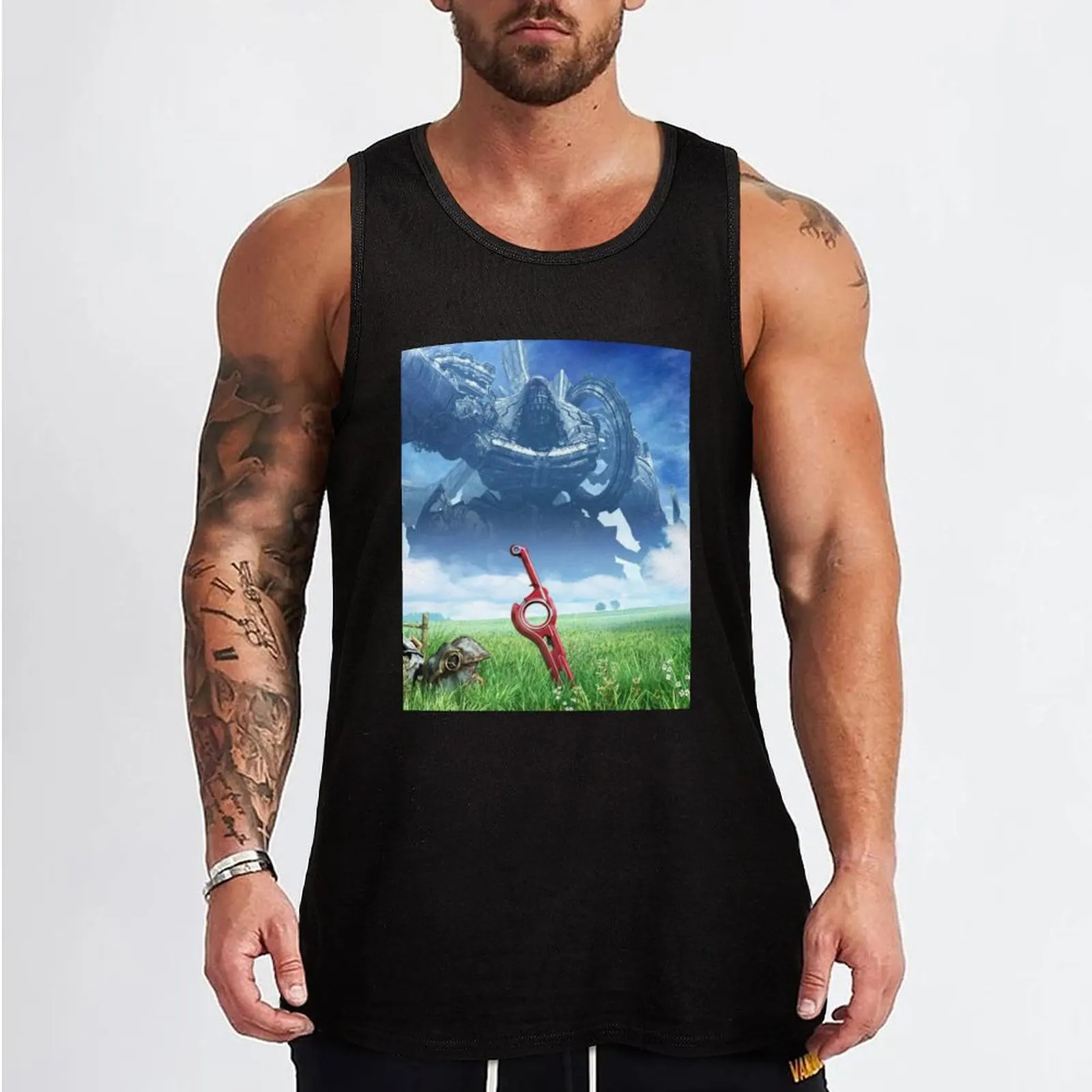 xenoblade-chronicle Tank Top Men's sleeveless gym shirts anime sleeveless