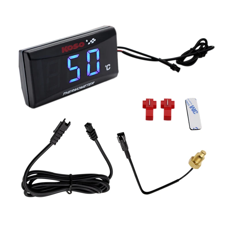 Motorcycle Thermomete Instruments Universal LED Water Temp Motocross Temperature Digital Display Meter For Yamaha Honda