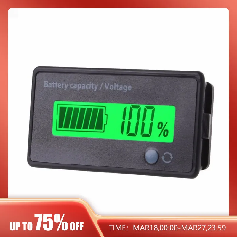 7 to 100V Lead Acid Lithium Battery Capacity Indicator Car Motorcycle Digital Voltmeter Voltage Tester Meter Tool