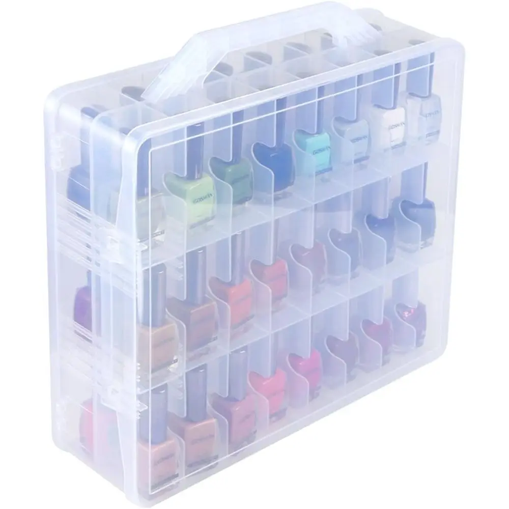 Nail Polish Holder Organizer or 48 Bottles Adjustable Dividers Space Saver