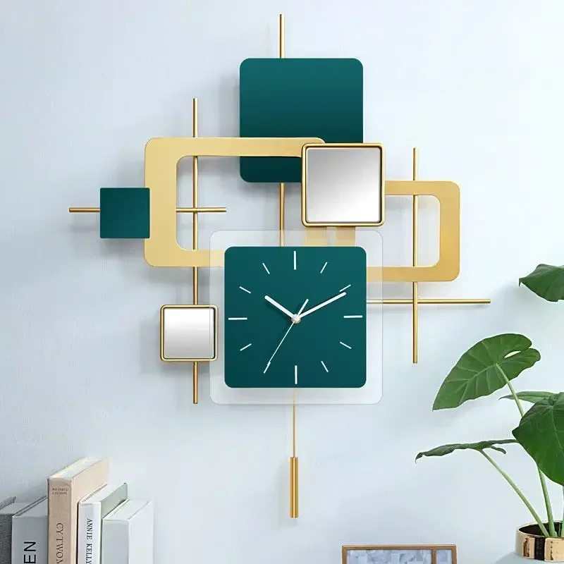 Interior Decorative Art Wall Clock Luxury Modern Silent Digital Wallclock Large Living Room Bedroom Kitchen Battery Electronic