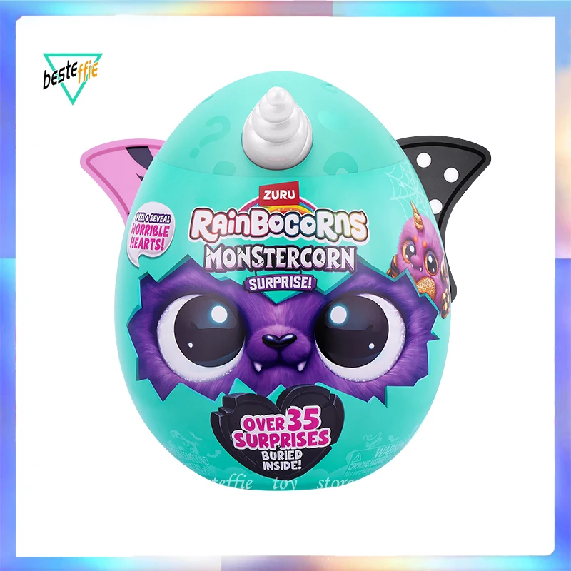 New Rainbocorns Monstercorn Surprise Ball Demon Elves Series Cute Bat King Elk Deer Little Bee Figures Soft Stuff Toy Child Gift