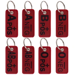 Letter Embroidery Key Fob Red Key Tag For Motorcycles Cars Backpack Keychain Fashion Keyring Gifts for Men Women Accessories