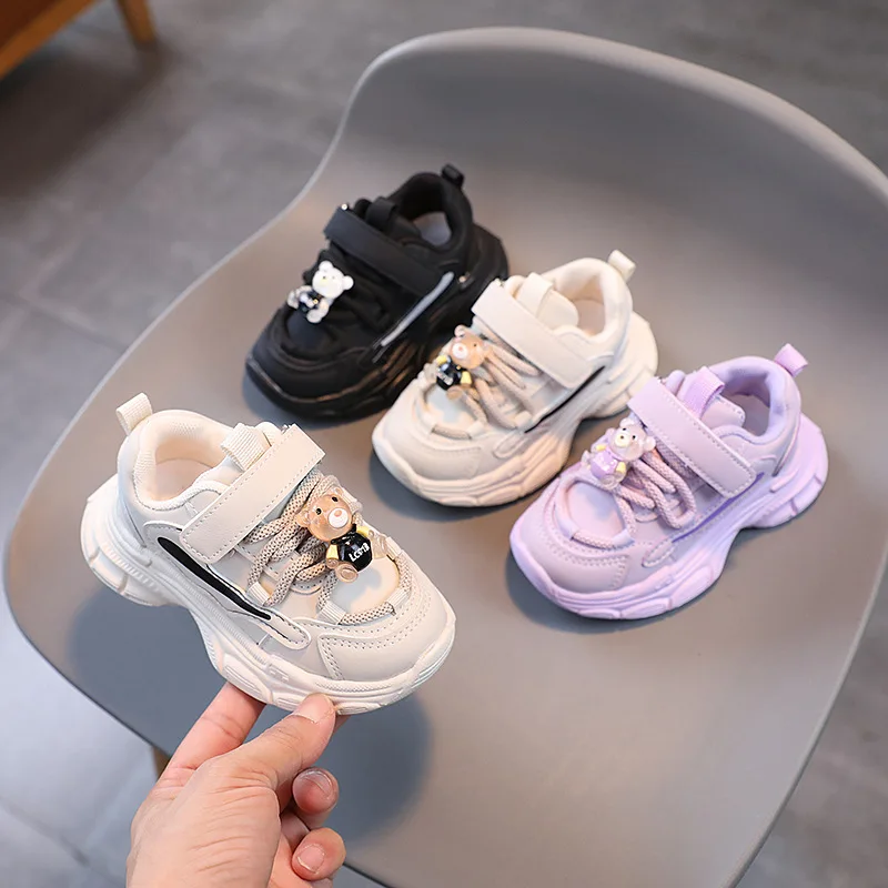 

Girl Shoe 2023autumn New Baby Walking Shoe Children Sport Shoe Boy Platform Plush Kid Shoe Little Bear Tennis Shoe Kid Sneakers