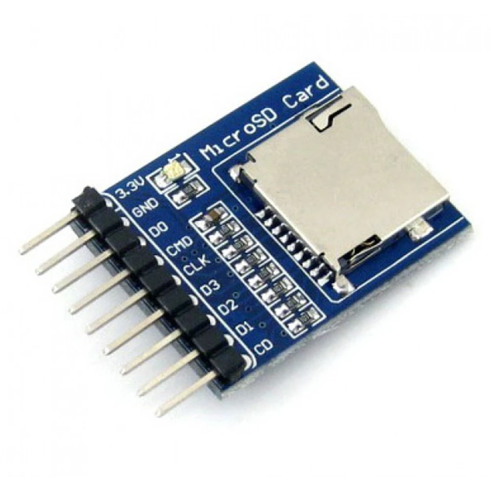 A07I For Micro-SD (TF) Card Storage Module Development Board SD Card Module SD Card Holder 2.54mm Pitch for SDIO & SPI Prots