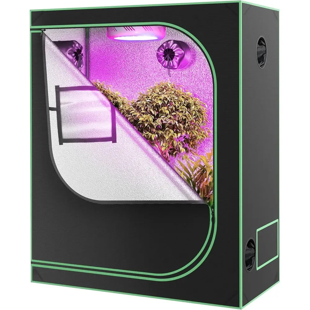 

48 x 24 x 60 Hydroponic Grow Tent with Observation Window and Floor Tray, 4x2 Indoor Plant Growth Room, High Reflective Veg Tent