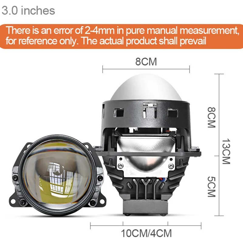 Upgrade Your Car's Headlights with 60W 5800K + 3000K 3 Inch BI LED Laser Projector Lens