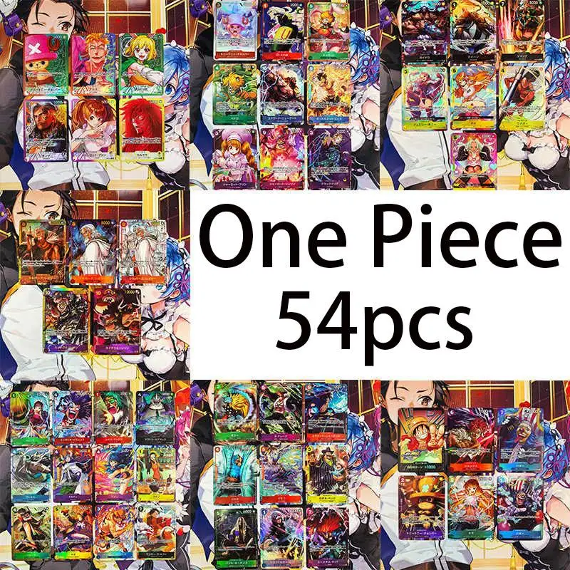 

54pcs/set One Piece OPCG 08 Yamato Monkey D. Luffy Roronoa Zoro DIY self-made Color Flash Card Anime Game Collection Card Gift