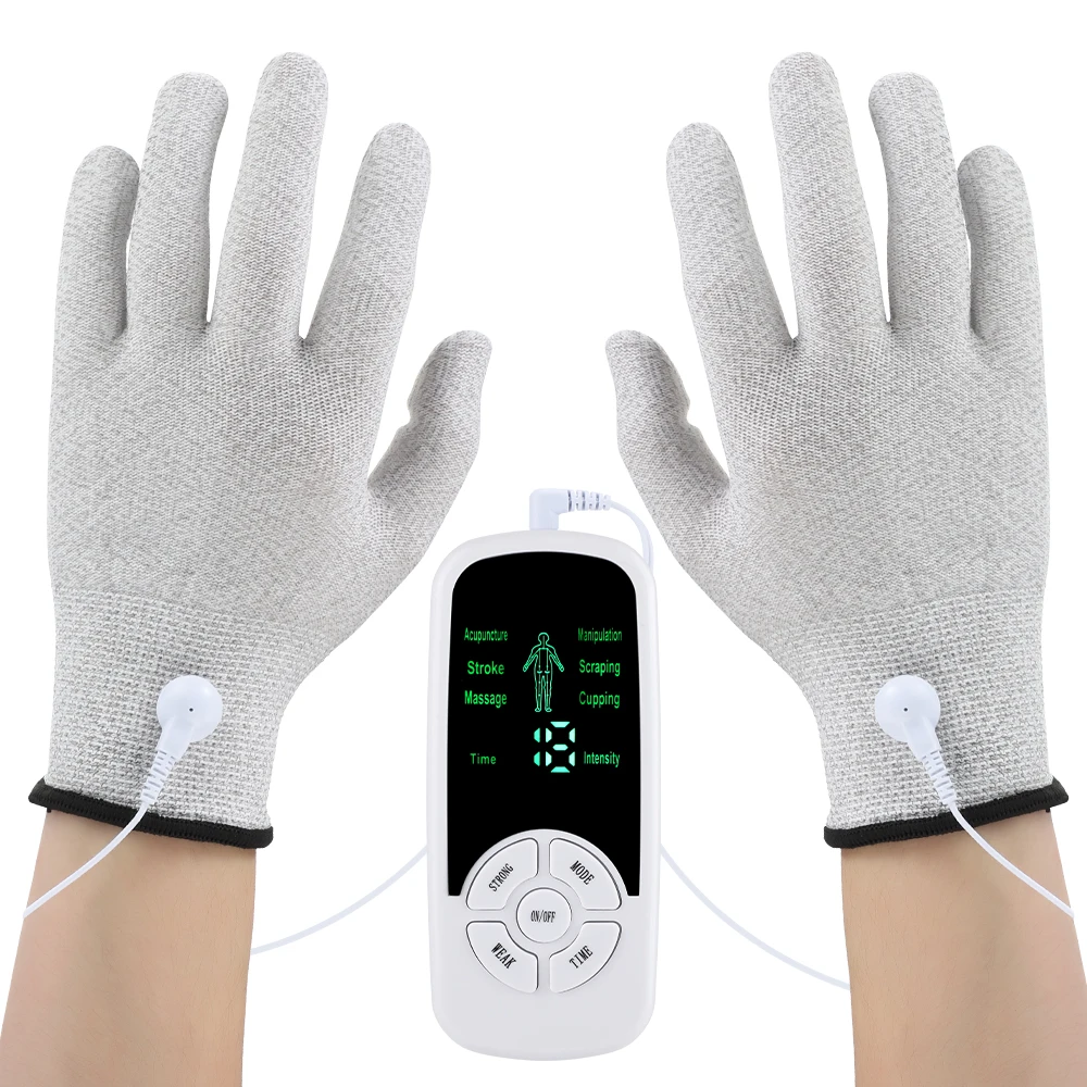 EMS Pulse Elektrische Spierstimulator 20PCS Elektroden Patch Digitale Tientallen Acupunctuur Meridiaan Fysiotherapie Body Massager