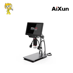 AiXun DM21 5X-528X Indústria Nível Microscópio Digital Com 7 polegadas HD Display Medição Digital Para BGA Solda Repair Tool