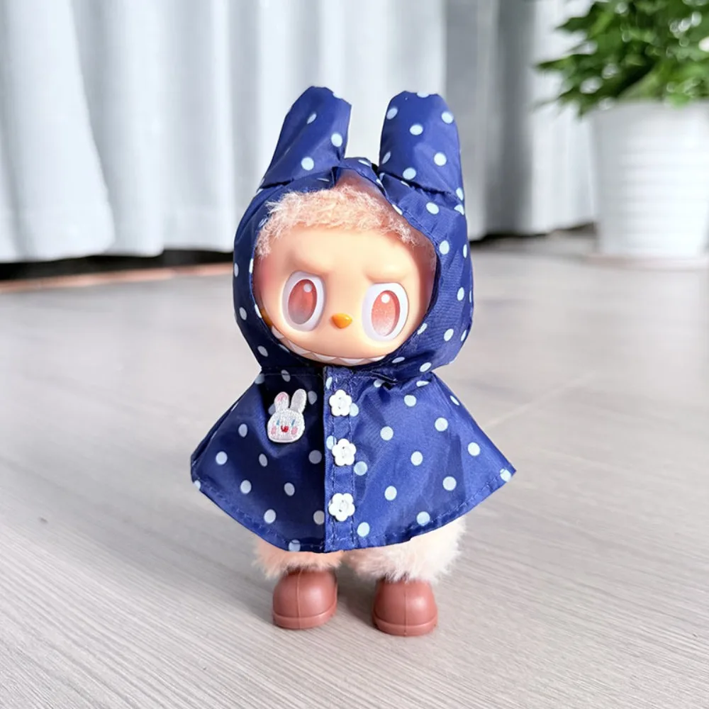 

Mini Doll'S Clothes Outfit Accessories For Ropa 15-17cm Labubu Idol doll Raincoat short rain boots rain shoes Clothing Gift