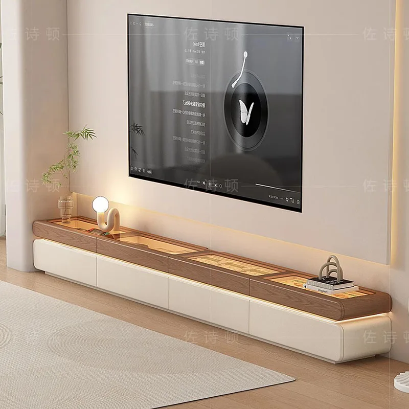 

-+-Ящики Дизайнерские подставки для телевизора Деревянная гостиная Мобильный современный дисплей Роскошный стол для хранения ТВ Универсальная модная мебель Muebles