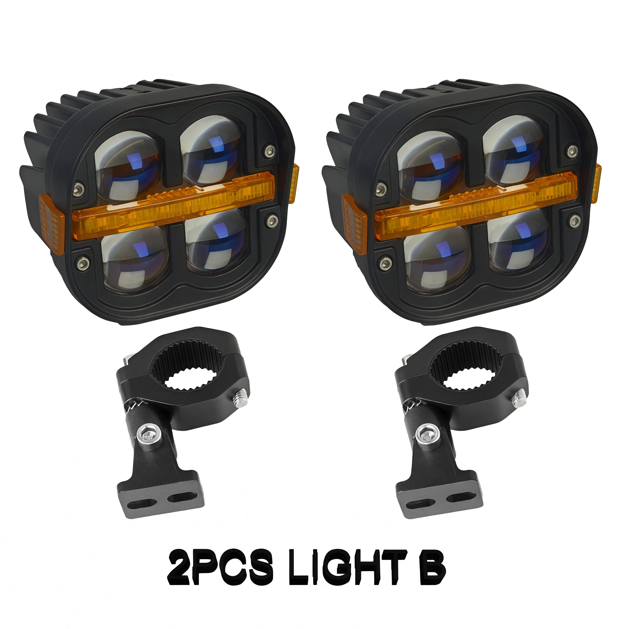 4 "LED Werklamp Spotlight mistlamp Rijden Lamp Dual Kleur DRL Voor BMW R1200GS R1250GS F800 F850 F900 motorfiets SUV ATV UTV
