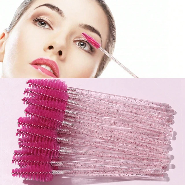 10 sztuk kryształowy pędzel do rzęs jednorazowe różdżki do tuszu do rzęs przedłużanie rzęs Microbrush aplikator do brwi pędzel do makijażu