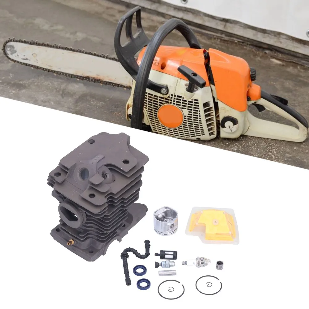 Durable Grey Cylinder Piston Kit Metal Compact Piston Air Filter Set Easy to Install Chainsaw Piston Kit for Stihl MS270 MS280